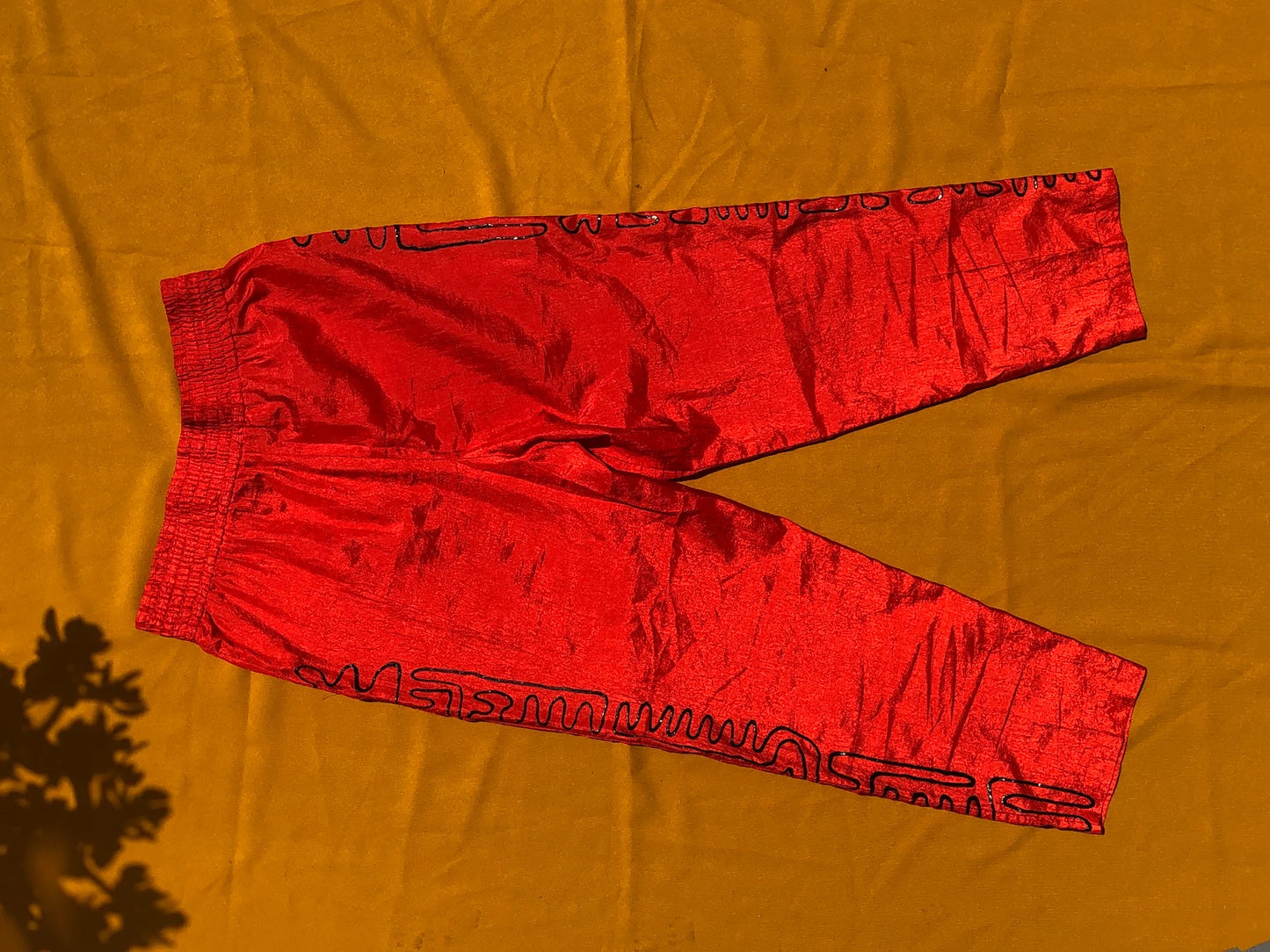 Shimmery Red Trousers