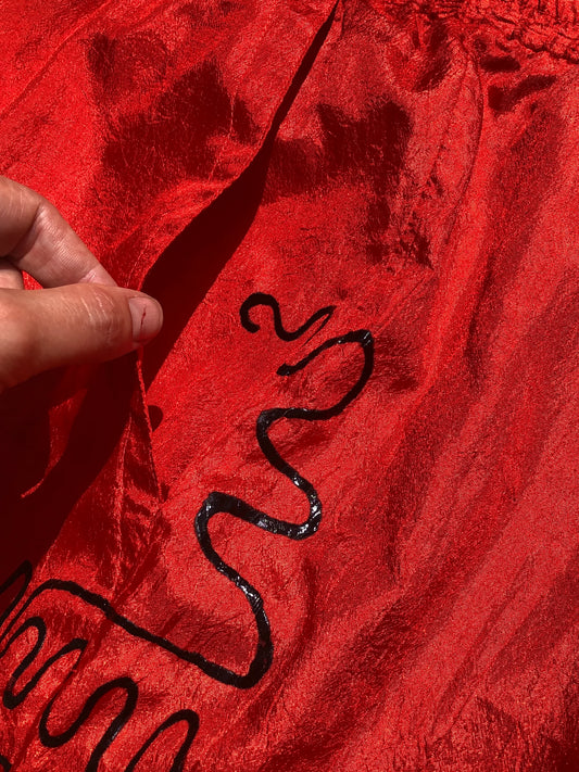 Shimmery Red Trousers