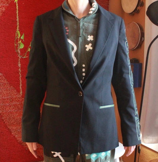 Circuit Board Black Blazer